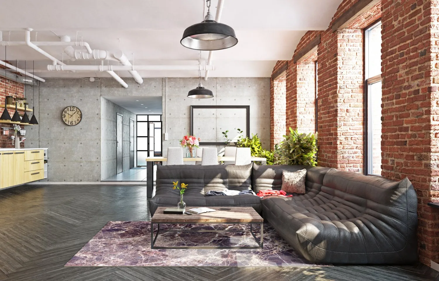 Wilton-tæppe - Sines (lilla)