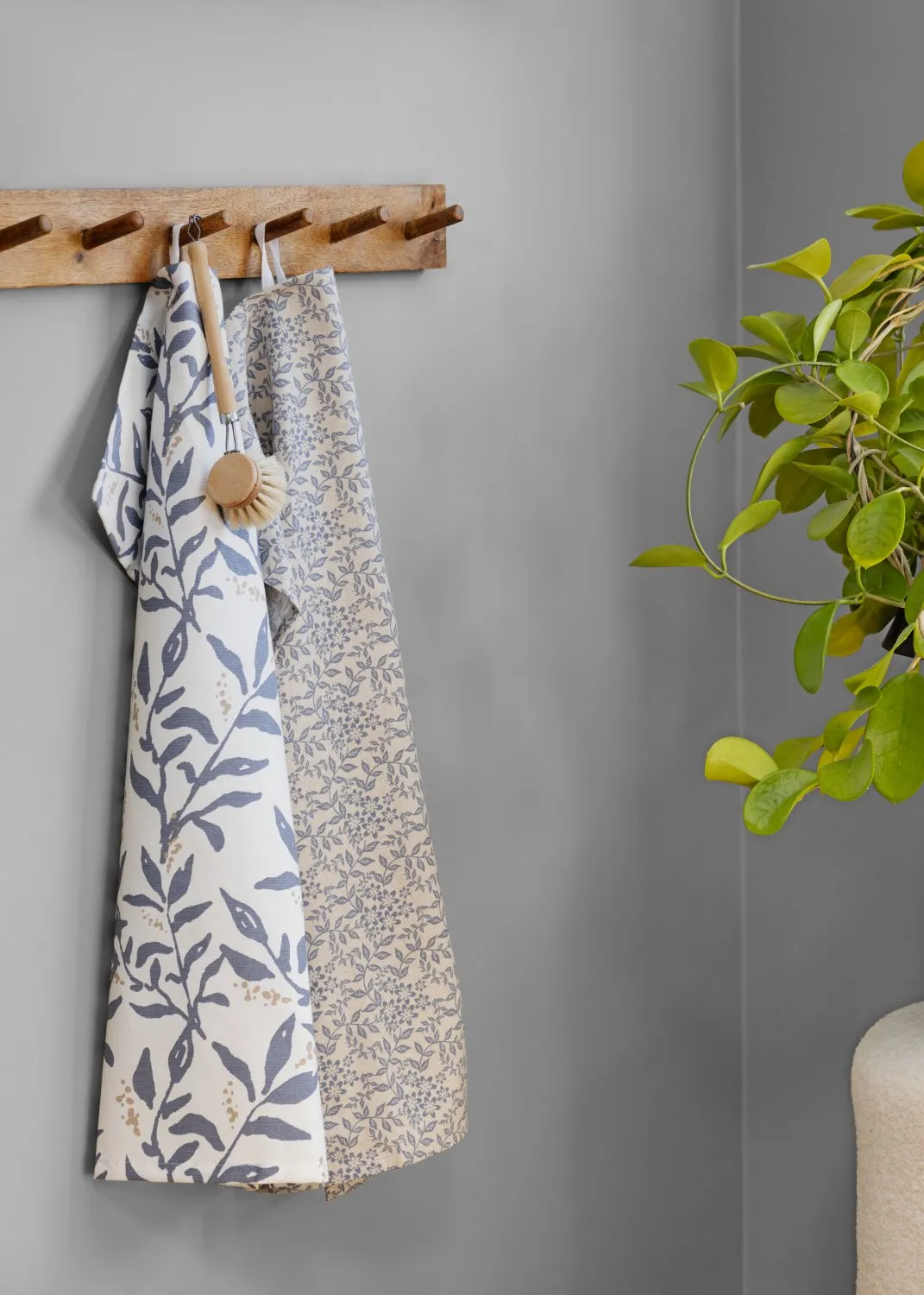 Køkkenhåndklæde 2-pak - Lilja (blå)