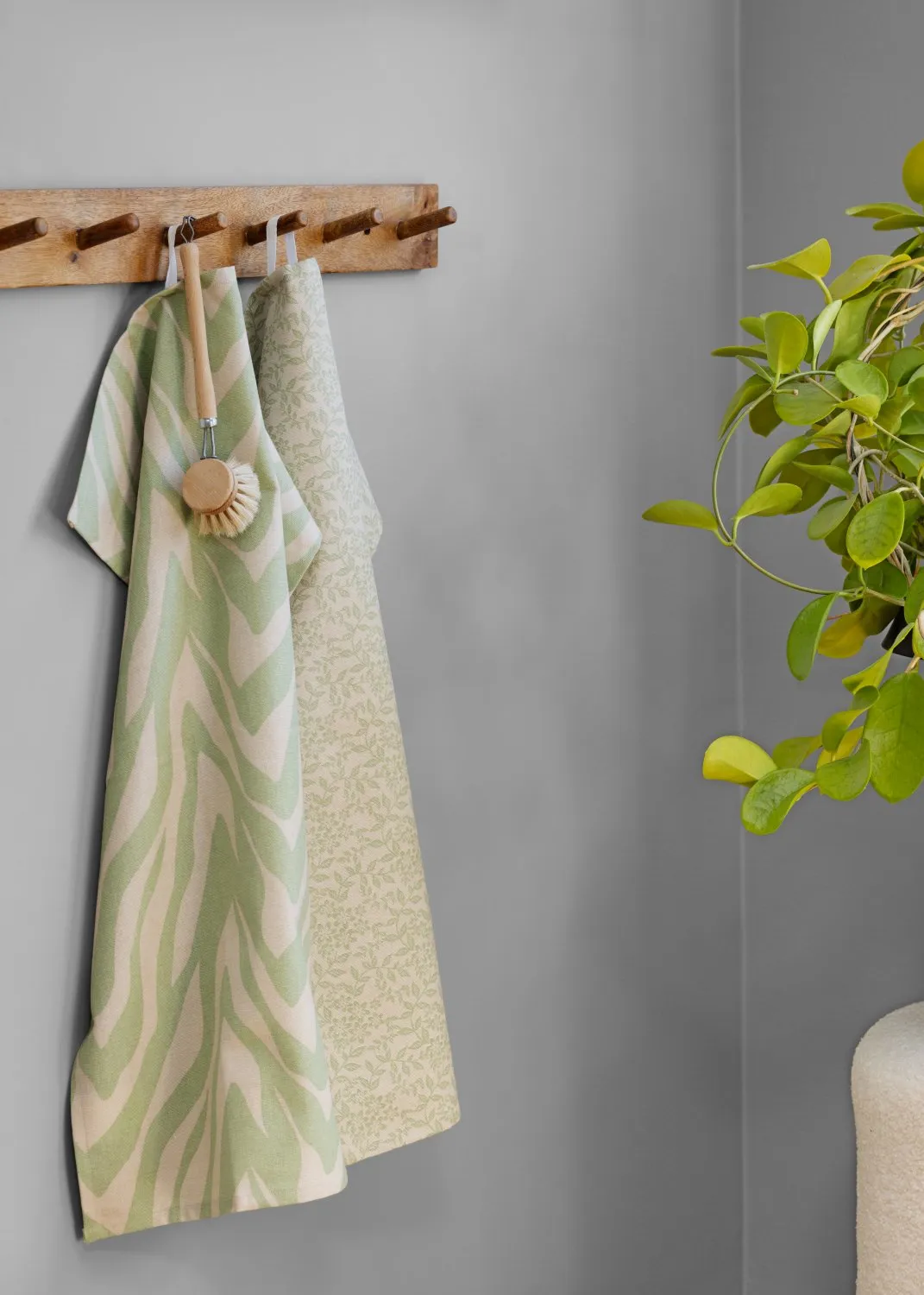 Køkkenhåndklæde 2-pak - Lilja (grøn)