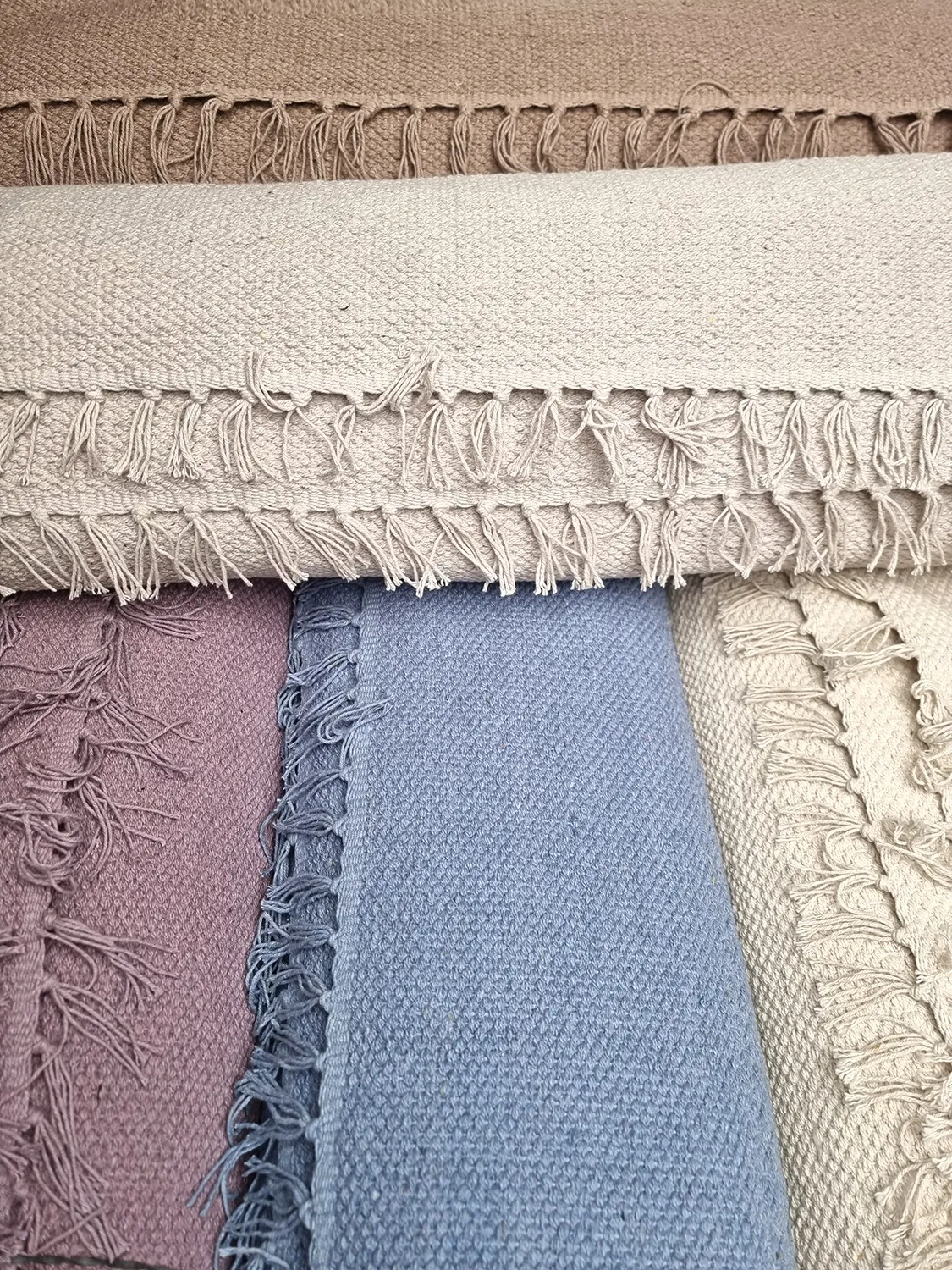 Bomuldstæppe - Lilje (lilla)