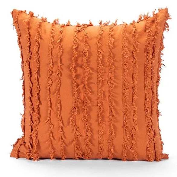 Pudebetræk - Boho Linen 45 x 45 cm (orange)