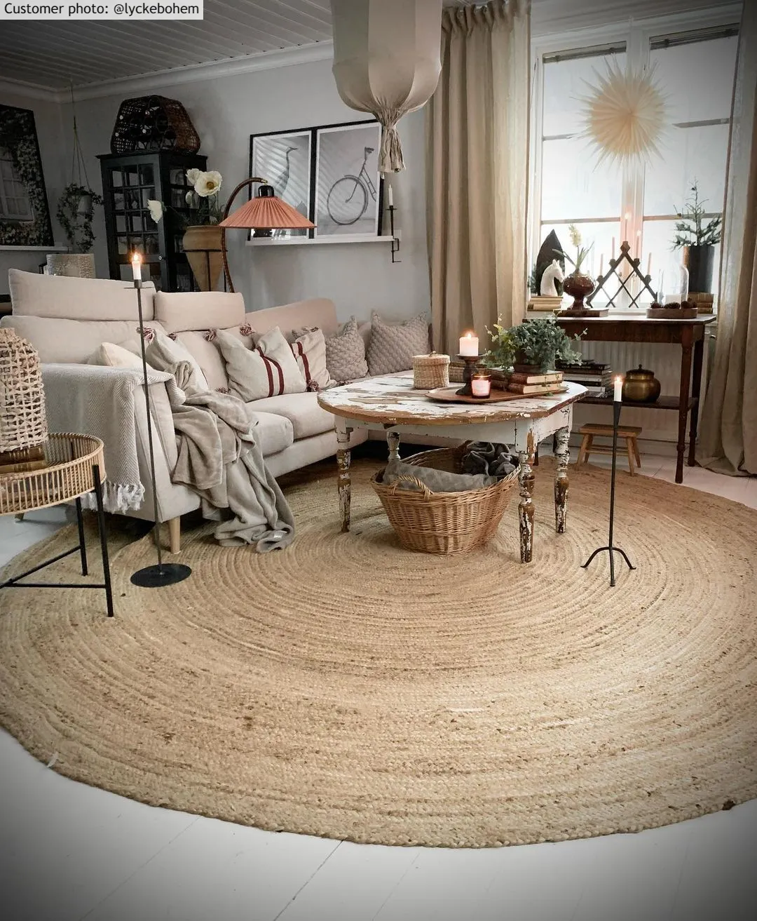 Runde tæpper - San Francisco (jute)