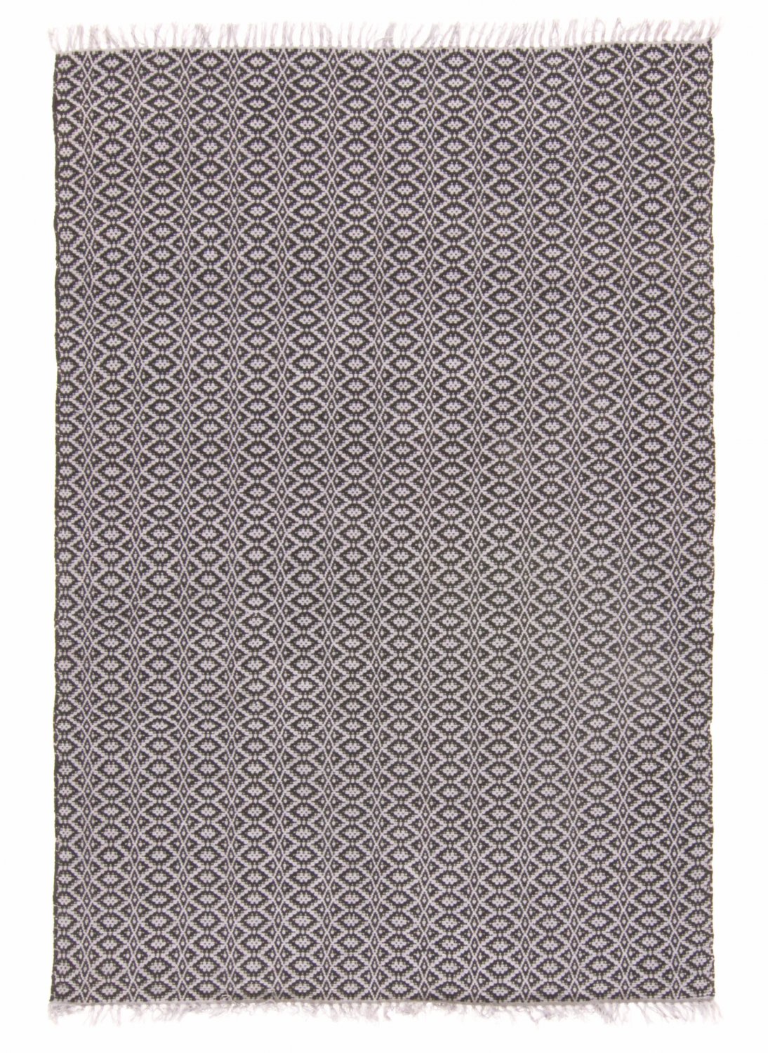 Kludetæppe - Lykke (grå/sort-grå)