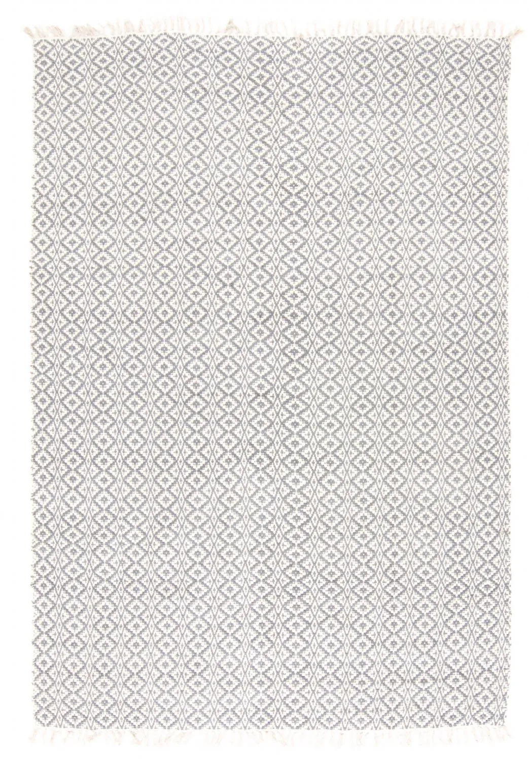 Kludetæppe - Lykke (grå/isblå)