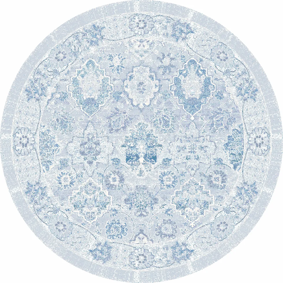 Runde tæpper - Magnolia (blå)