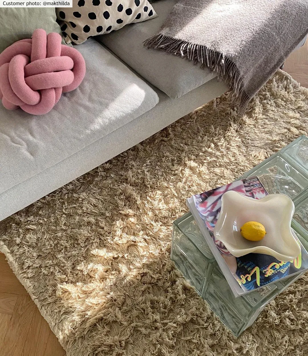 Uldtæppe - Aliste Wool Shaggy (alabaster gleam)