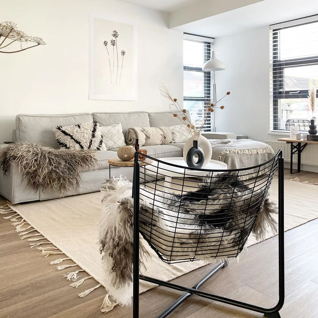 Uldtæppe - Malana (beige)