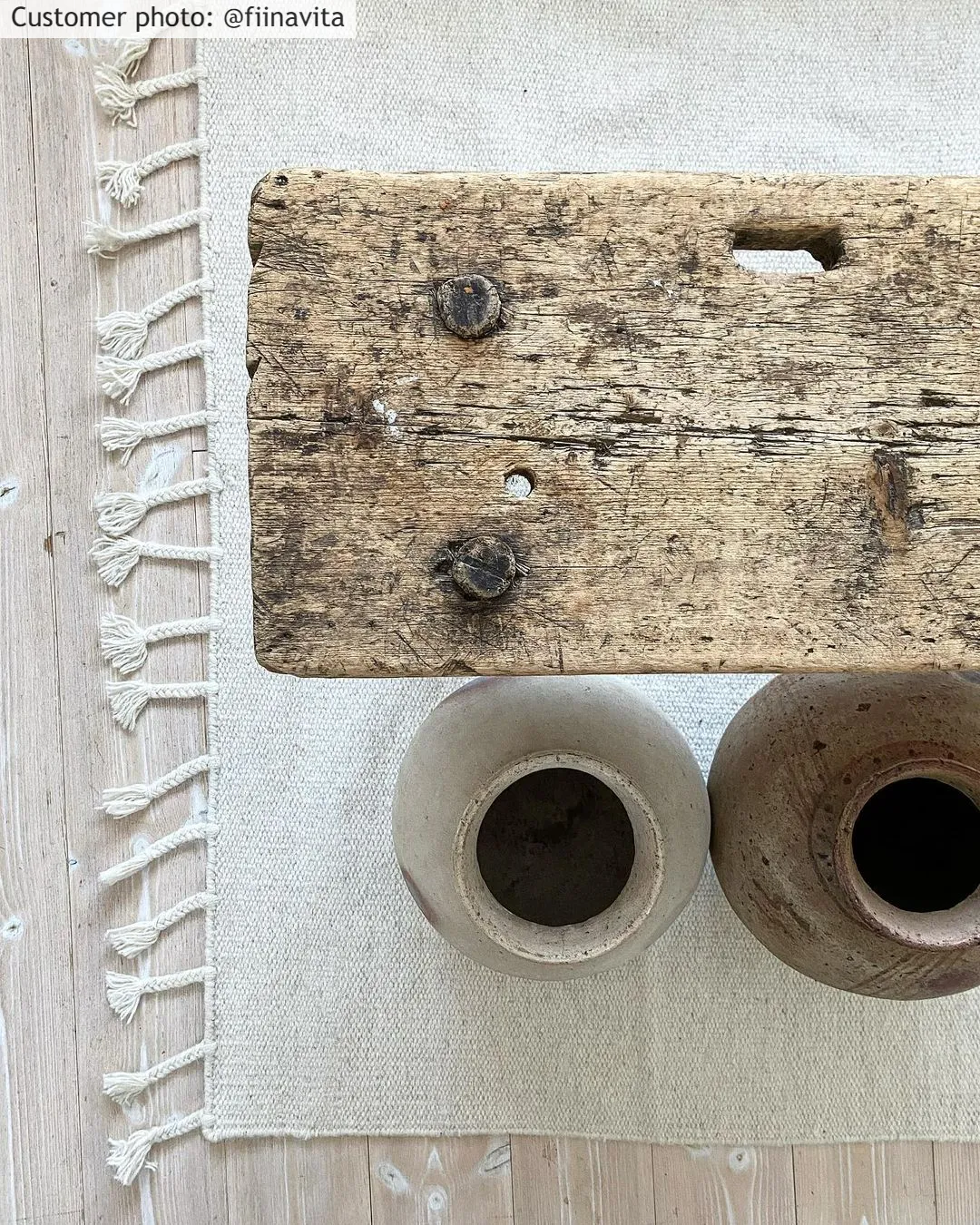 Uldtæppe - Malana (hvid)