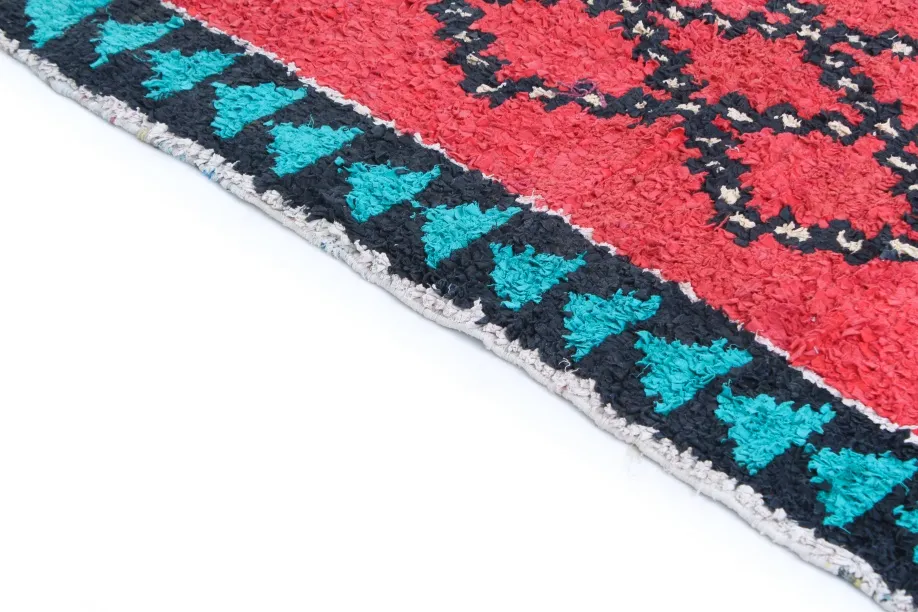 Marokkansk berber tæppe Boucherouite 370 x 170 cm