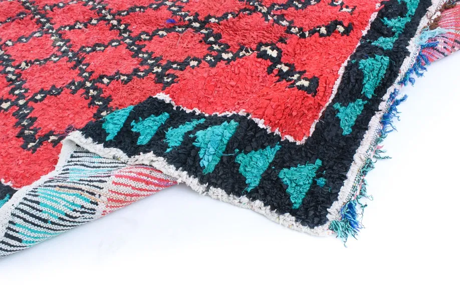 Marokkansk berber tæppe Boucherouite 370 x 170 cm