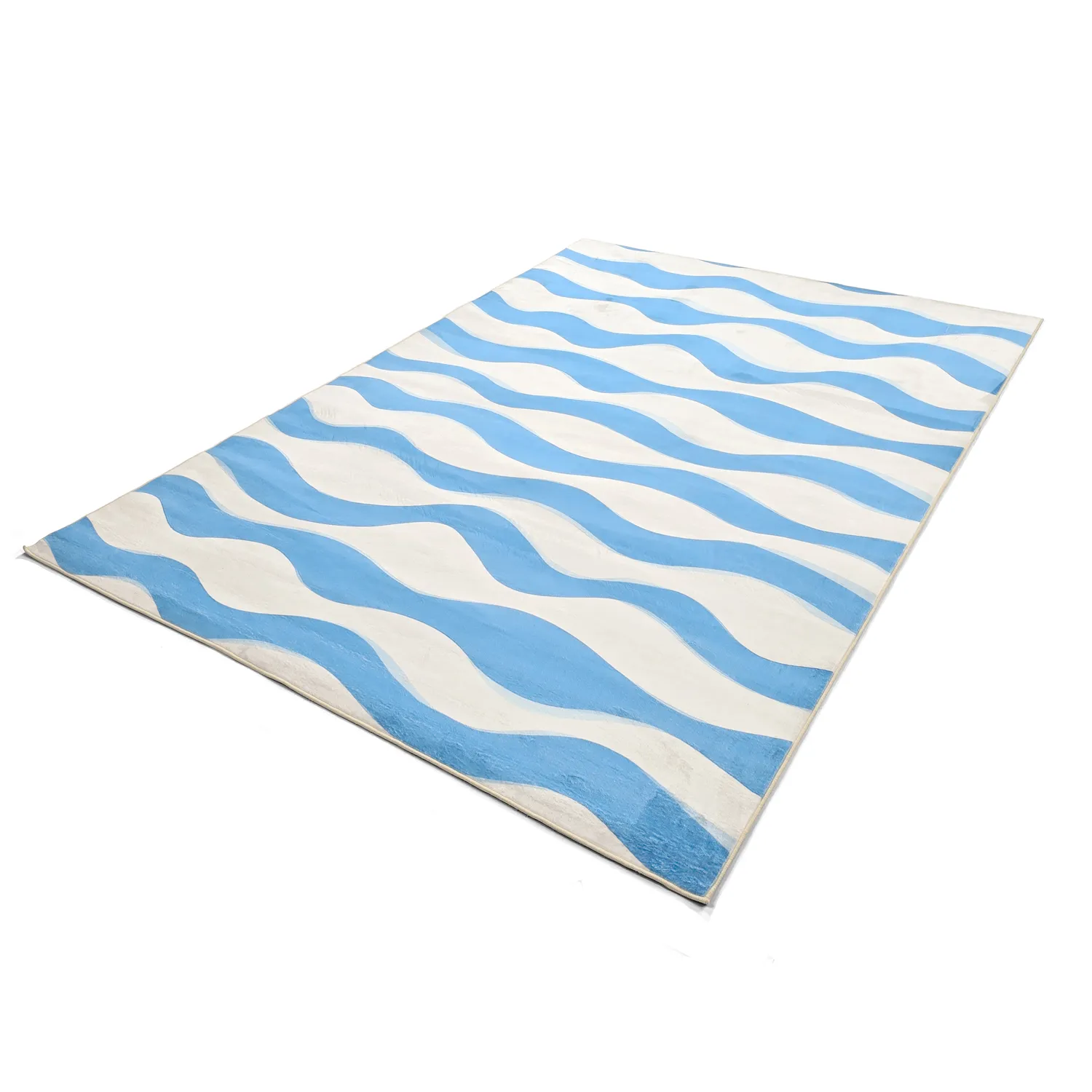 Wilton-tæppe - Marsala (blå/hvid)