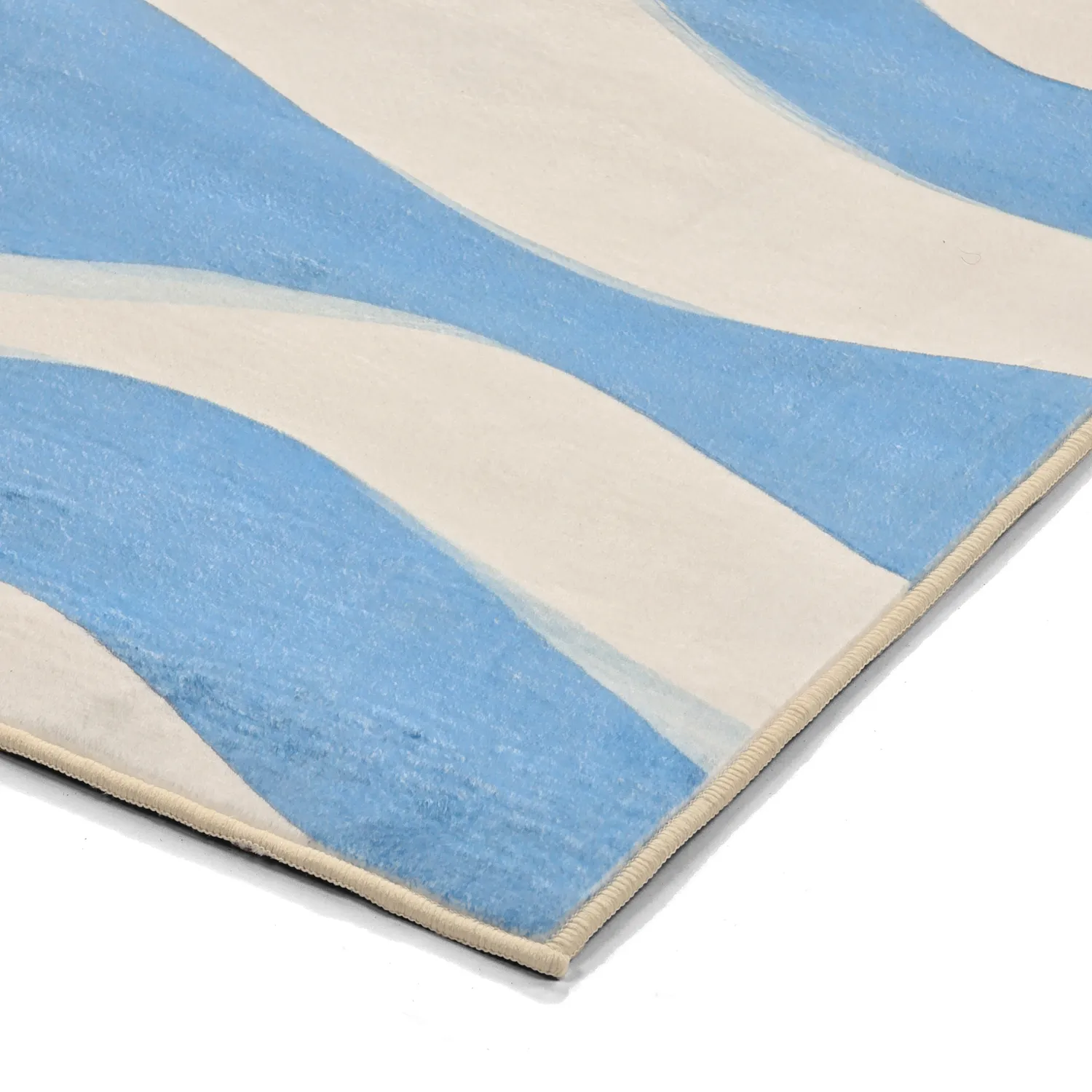 Wilton-tæppe - Marsala (blå/hvid)