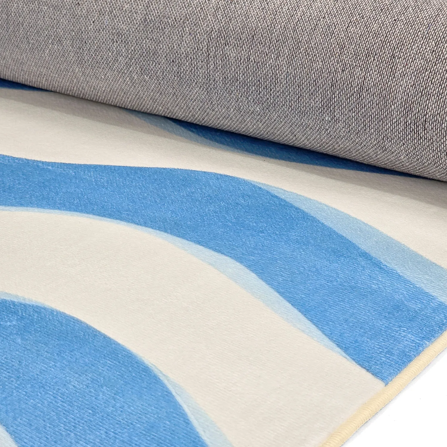 Wilton-tæppe - Marsala (blå/hvid)