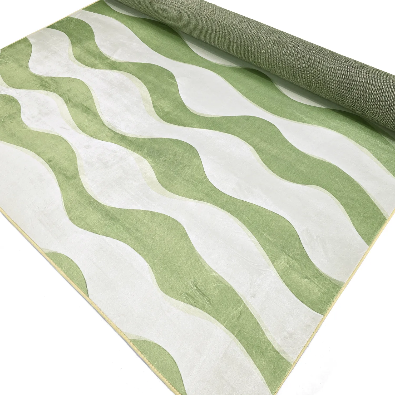 Wilton-tæppe - Marsala (grøn/hvid)