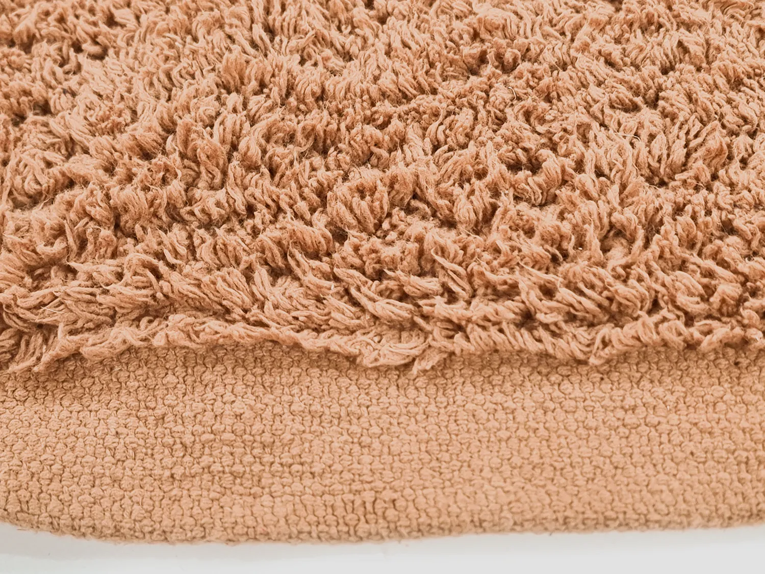 Runde tæpper - Alexa Natural Cotton Shaggy (terracotta)