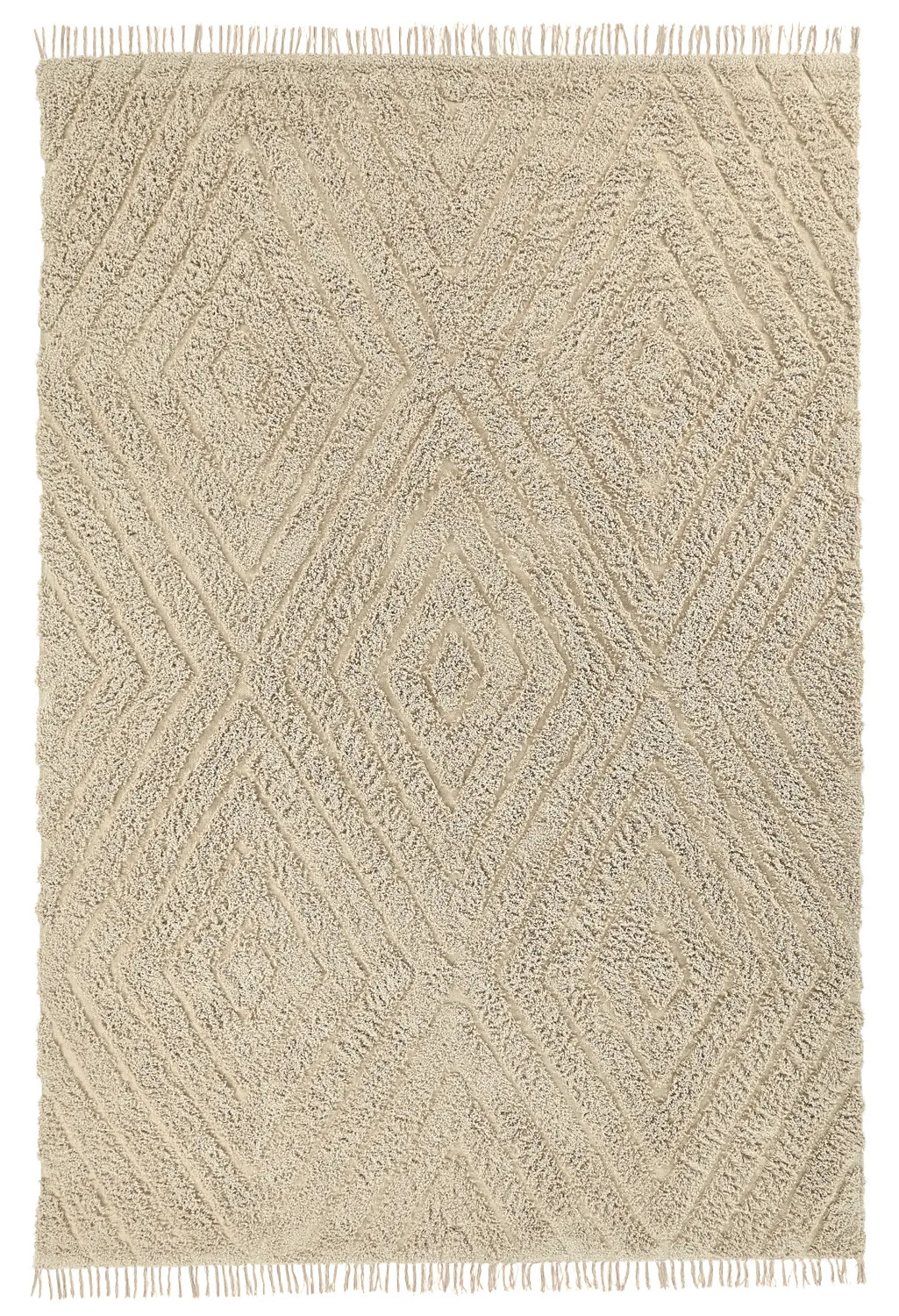 Ryatæpper - Amberley Natural Cotton Shaggy (beige)