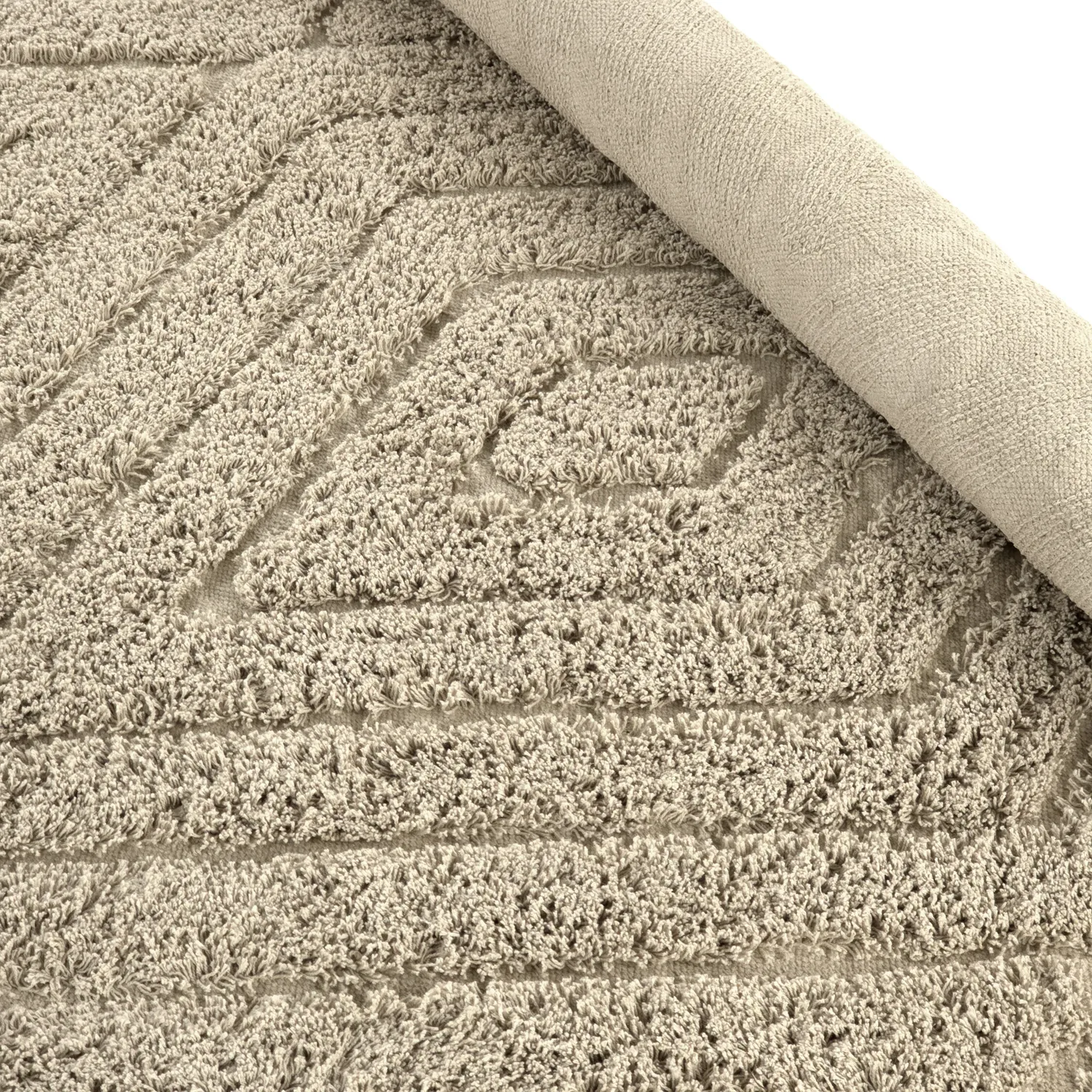 Ryatæpper - Amberley Natural Cotton Shaggy (beige)