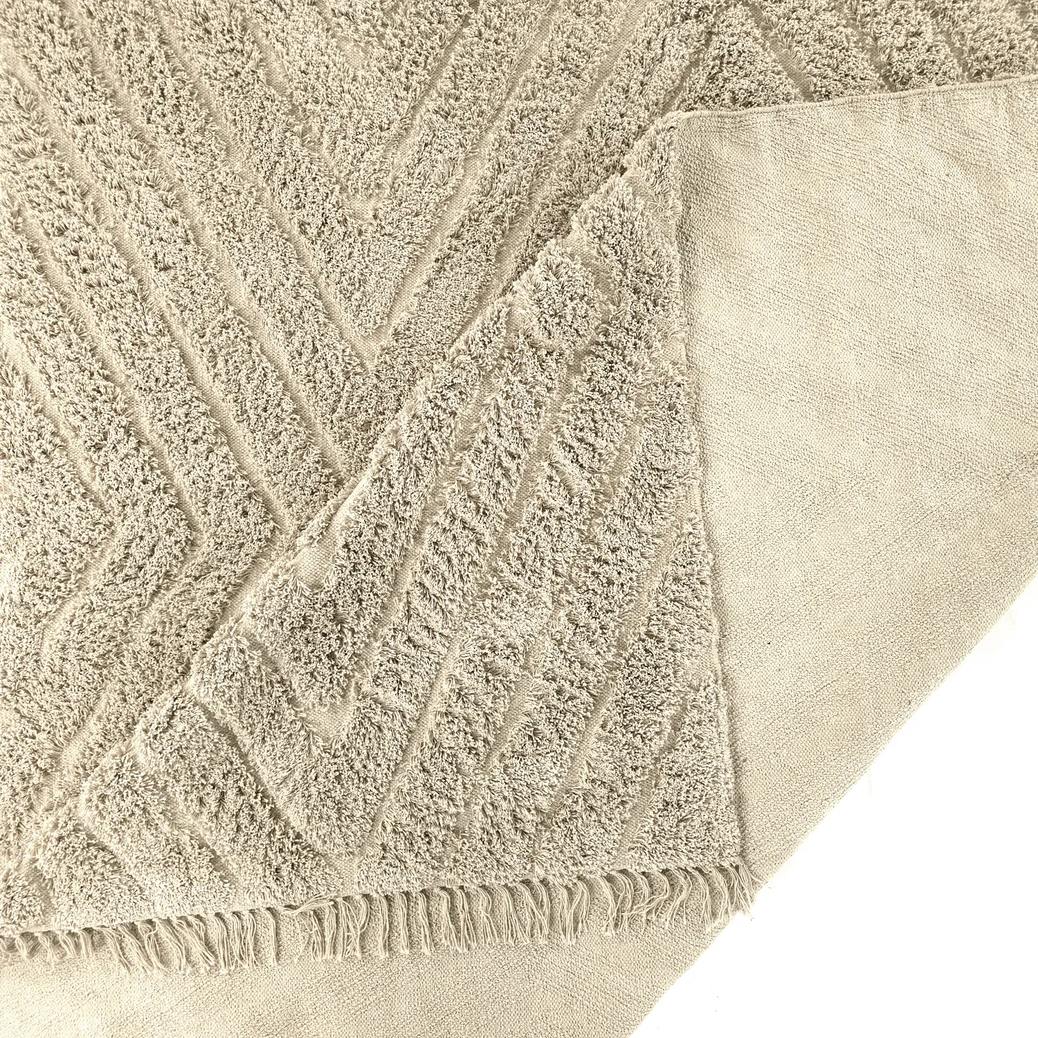 Ryatæpper - Amberley Natural Cotton Shaggy (beige)