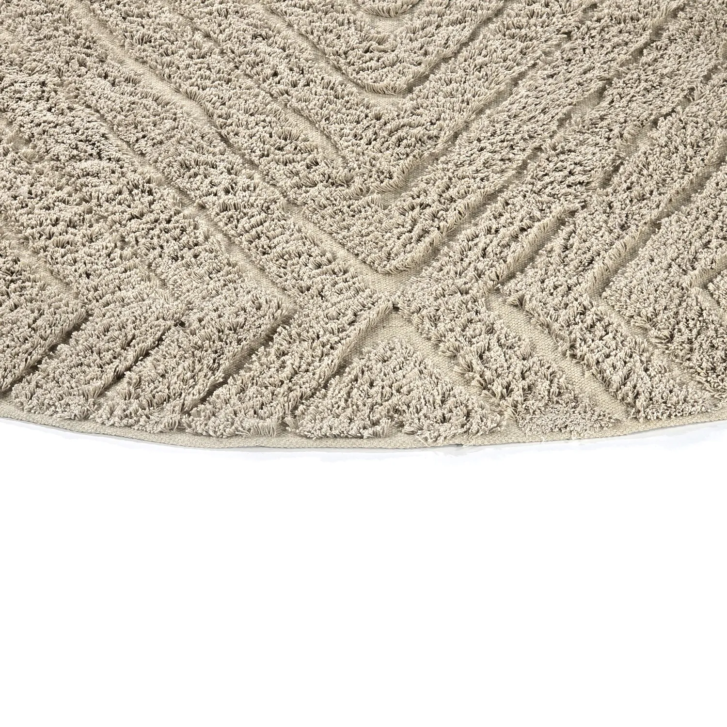 Runde tæpper - Amberley Natural Cotton Shaggy (beige)
