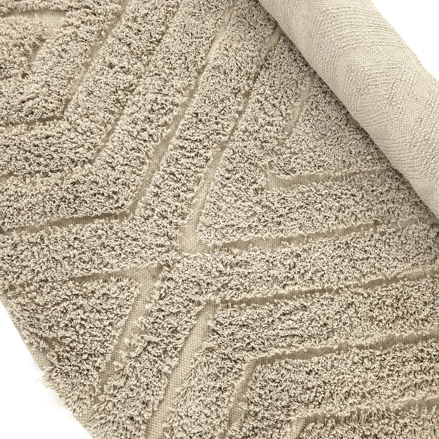 Runde tæpper - Amberley Natural Cotton Shaggy (beige)