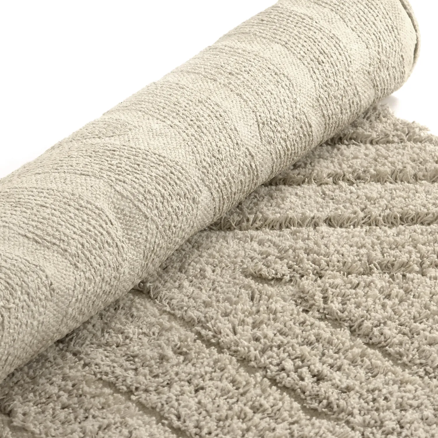 Runde tæpper - Amberley Natural Cotton Shaggy (beige)