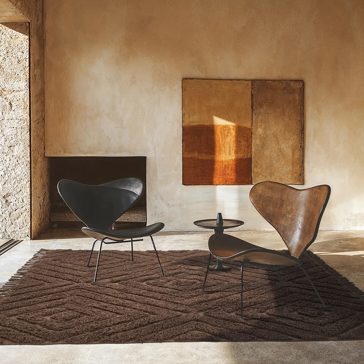 Ryatæpper - Amberley Natural Cotton Shaggy (brun)