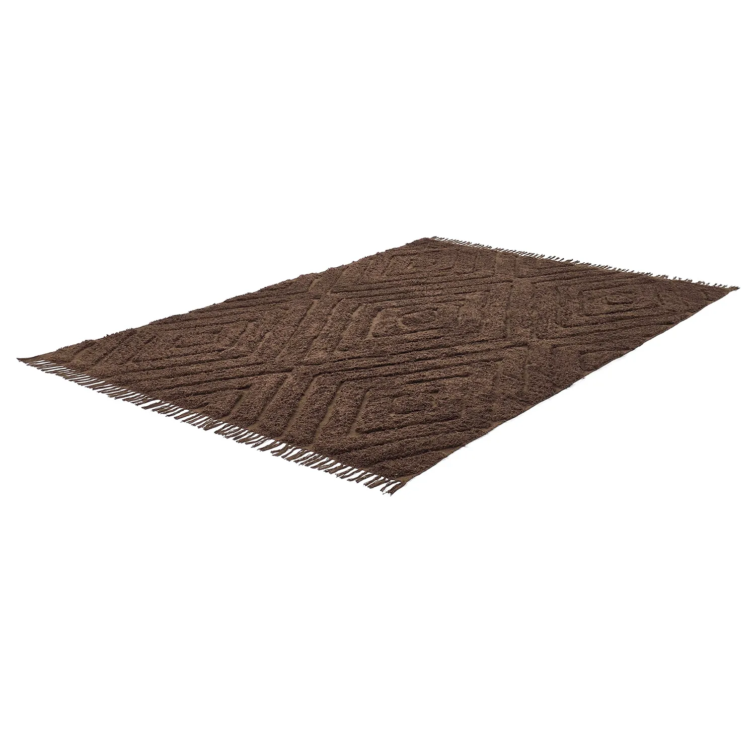 Ryatæpper - Amberley Natural Cotton Shaggy (brun)