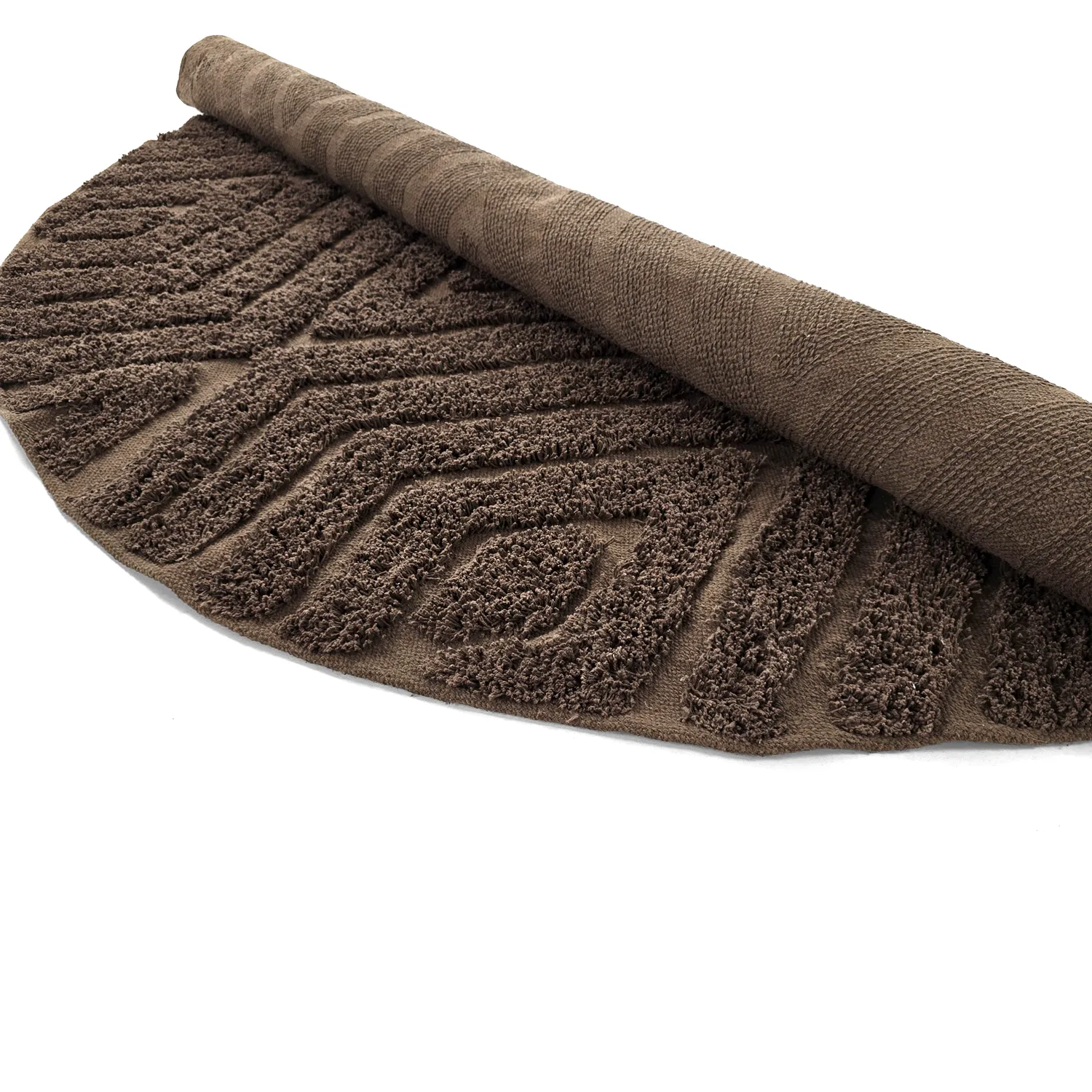 Runde tæpper - Amberley Natural Cotton Shaggy (brun)