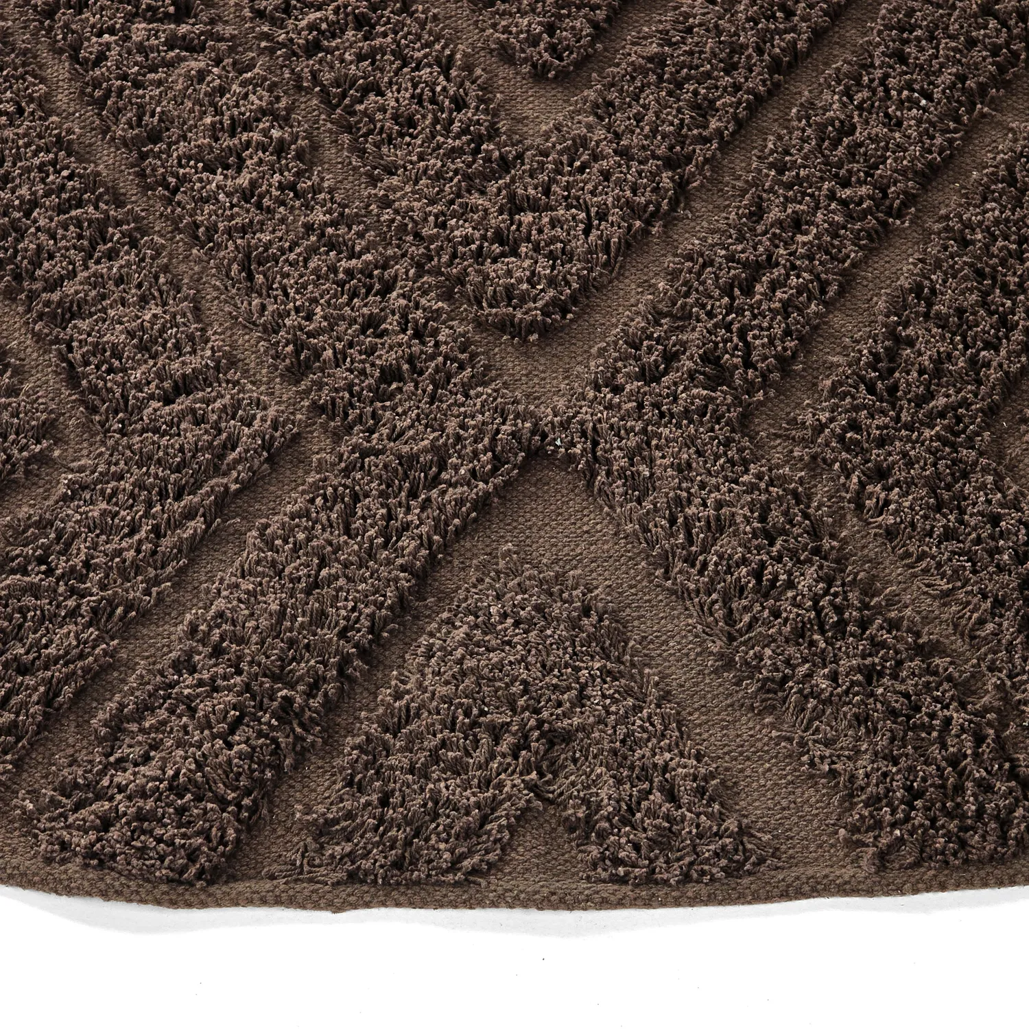 Runde tæpper - Amberley Natural Cotton Shaggy (brun)