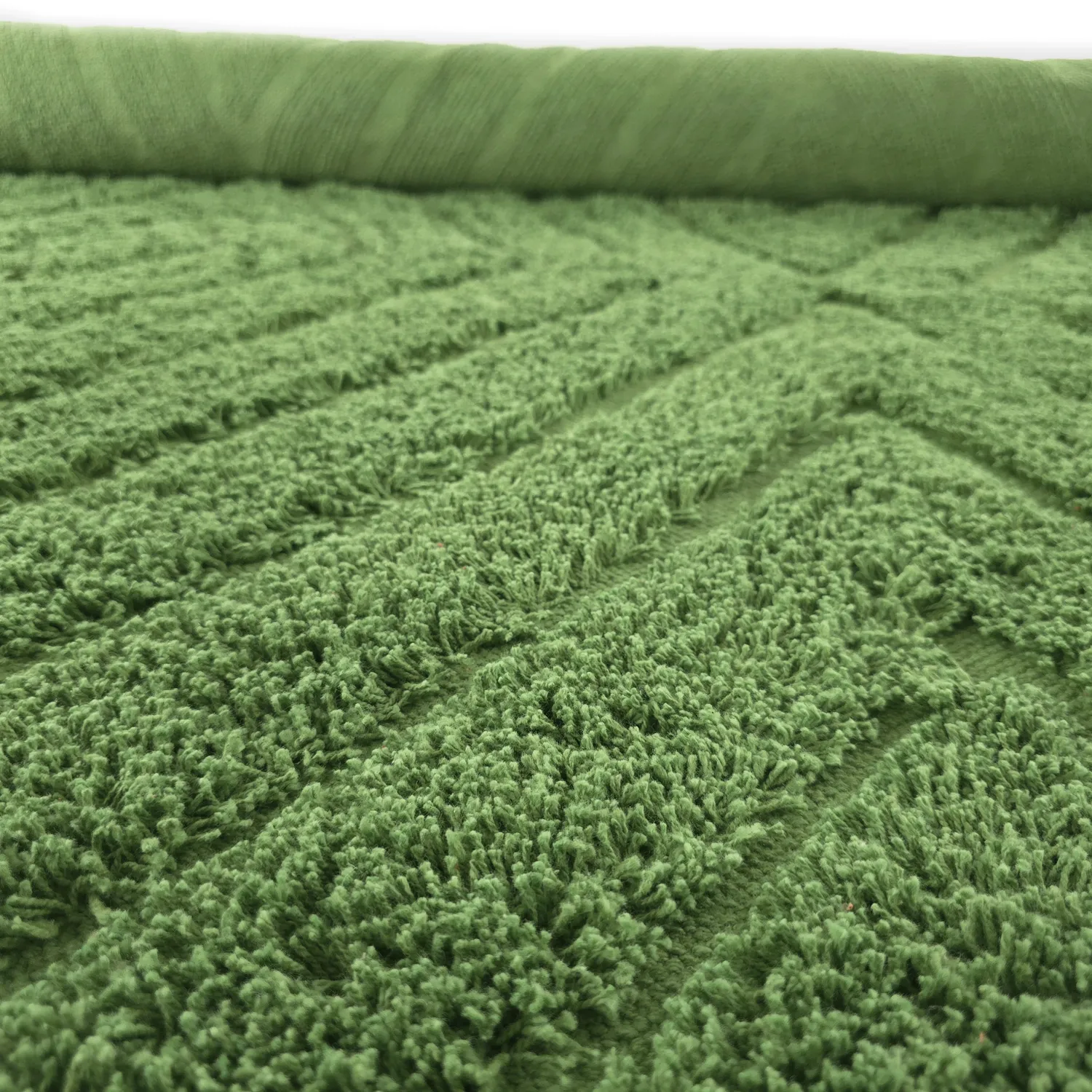 Ryatæpper - Amberley Natural Cotton Shaggy (grøn)