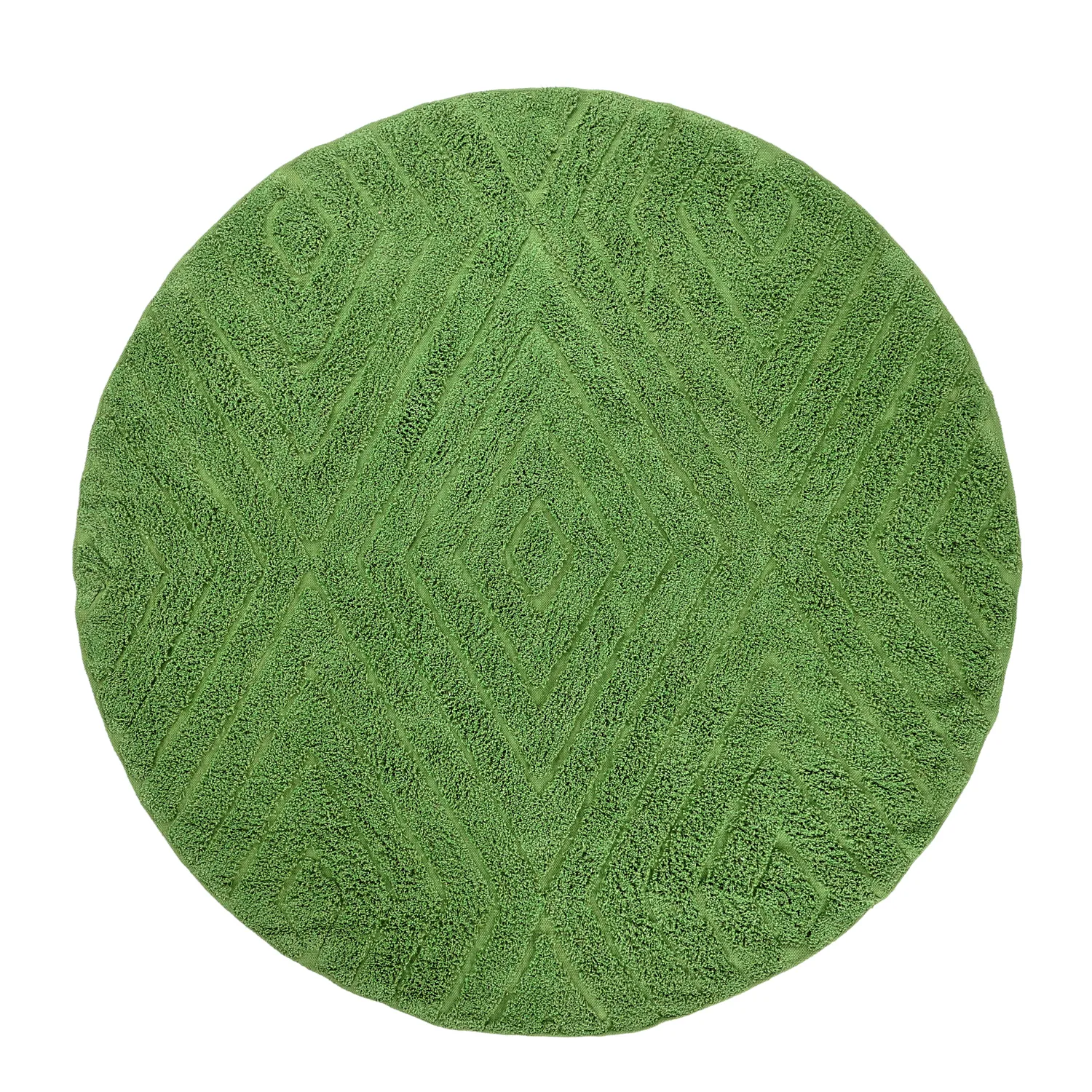 Runde tæpper - Amberley Natural Cotton Shaggy (grøn)