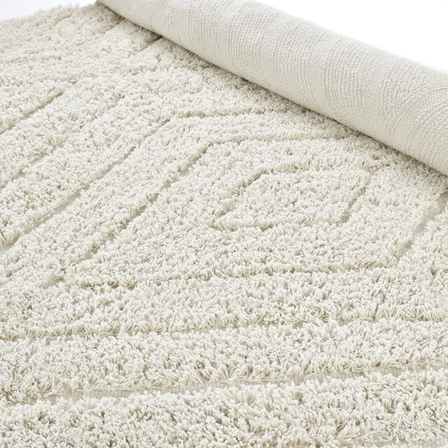 Ryatæpper - Amberley Natural Cotton Shaggy (off-white)