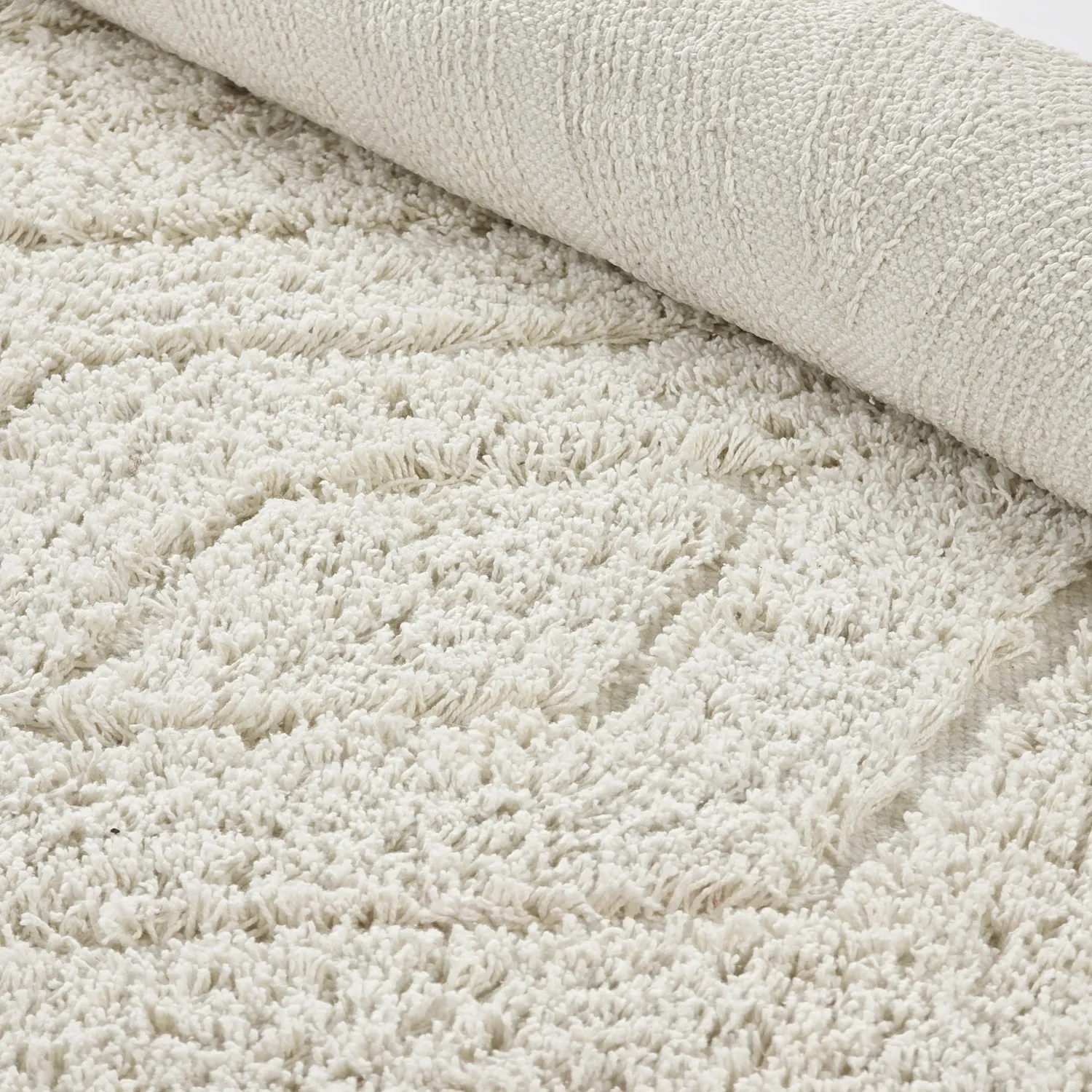Ryatæpper - Amberley Natural Cotton Shaggy (off-white)