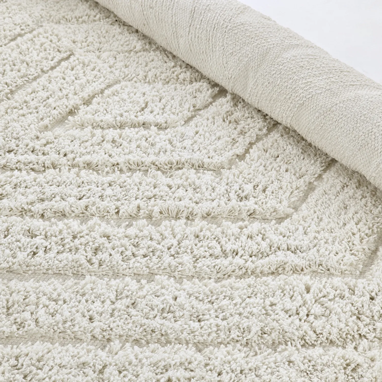Runde tæpper - Amberley Natural Cotton Shaggy (off-white)