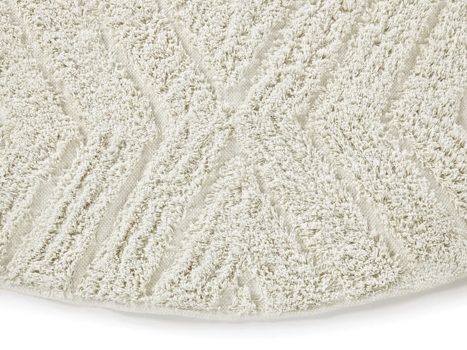 Runde tæpper - Amberley Natural Cotton Shaggy (off-white)