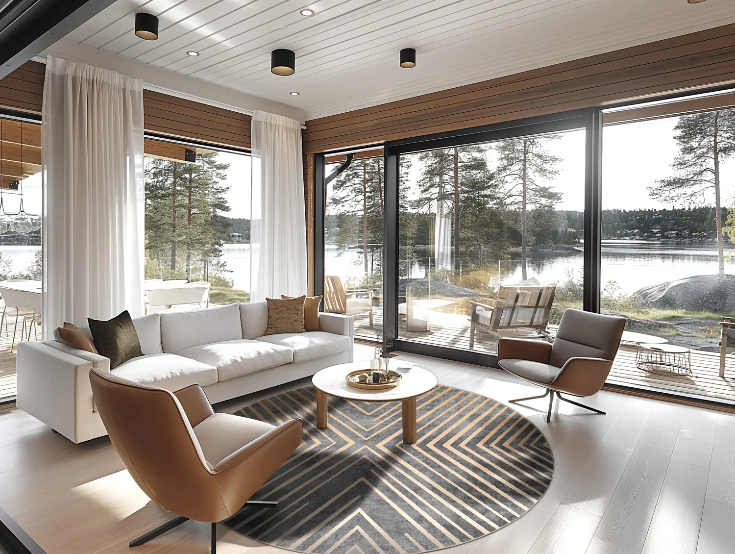 Rundt tæppe - Amorgos (cloud)