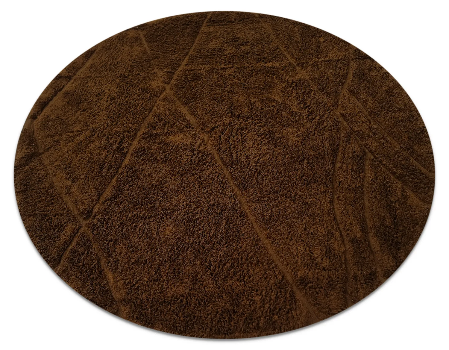 Runde tæpper - Andrea Natural Cotton Shaggy (brun)