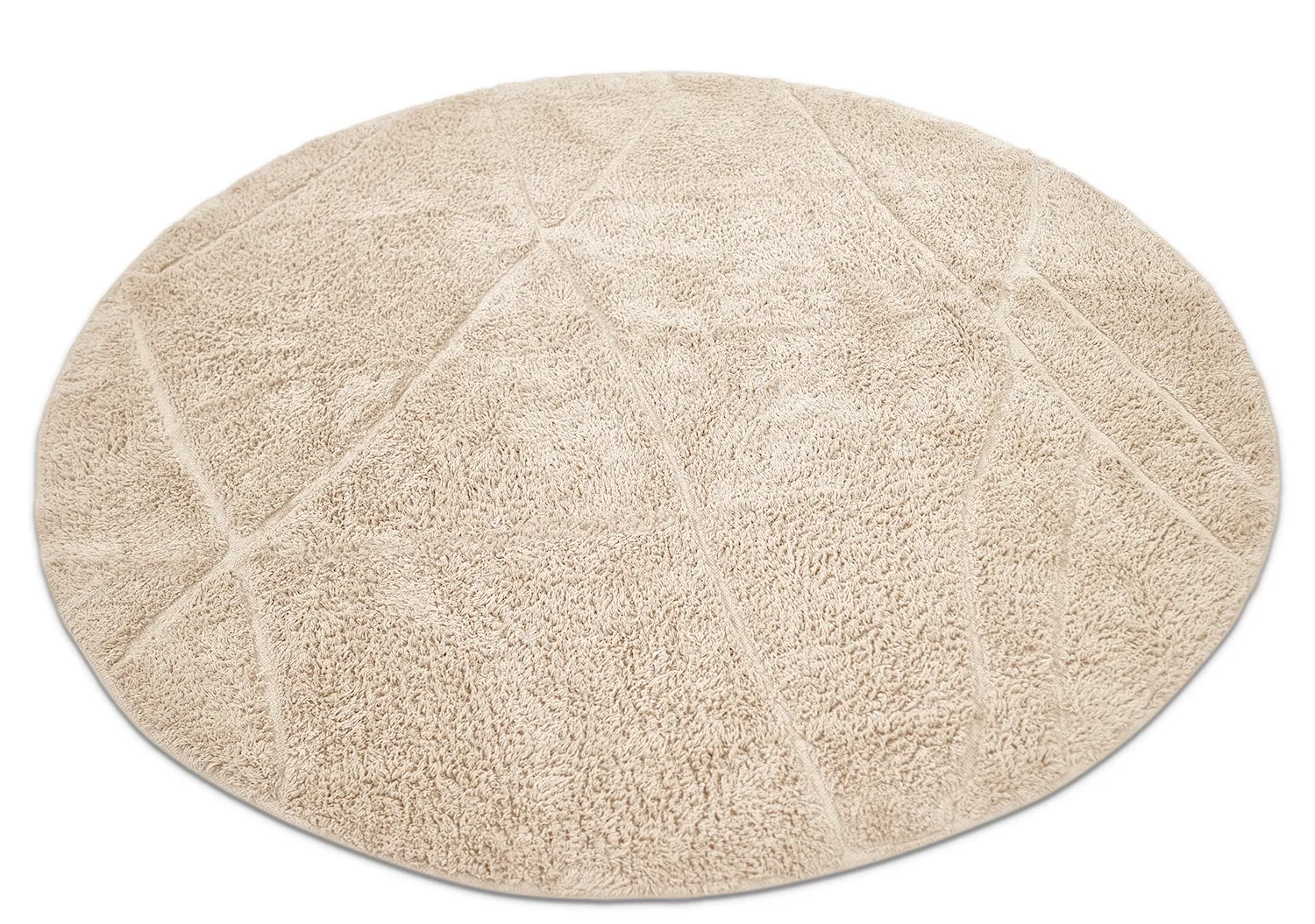 Runde tæpper - Andrea Natural Cotton Shaggy (beige)