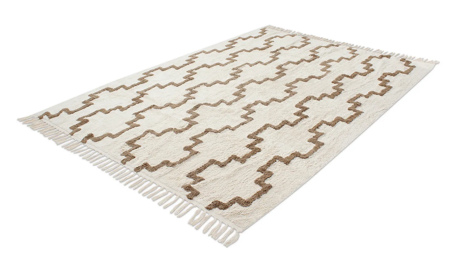 Ryatæpper - Arlon Natural Cotton Shaggy (beige)