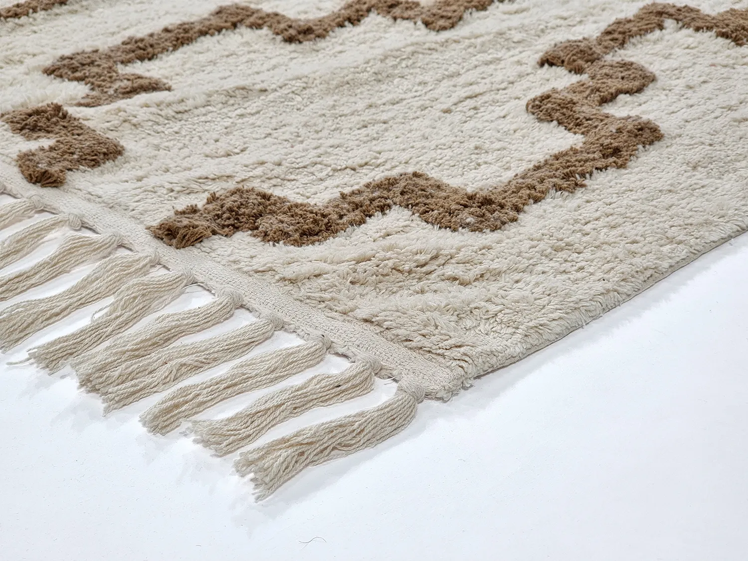Ryatæpper - Arlon Natural Cotton Shaggy (beige)