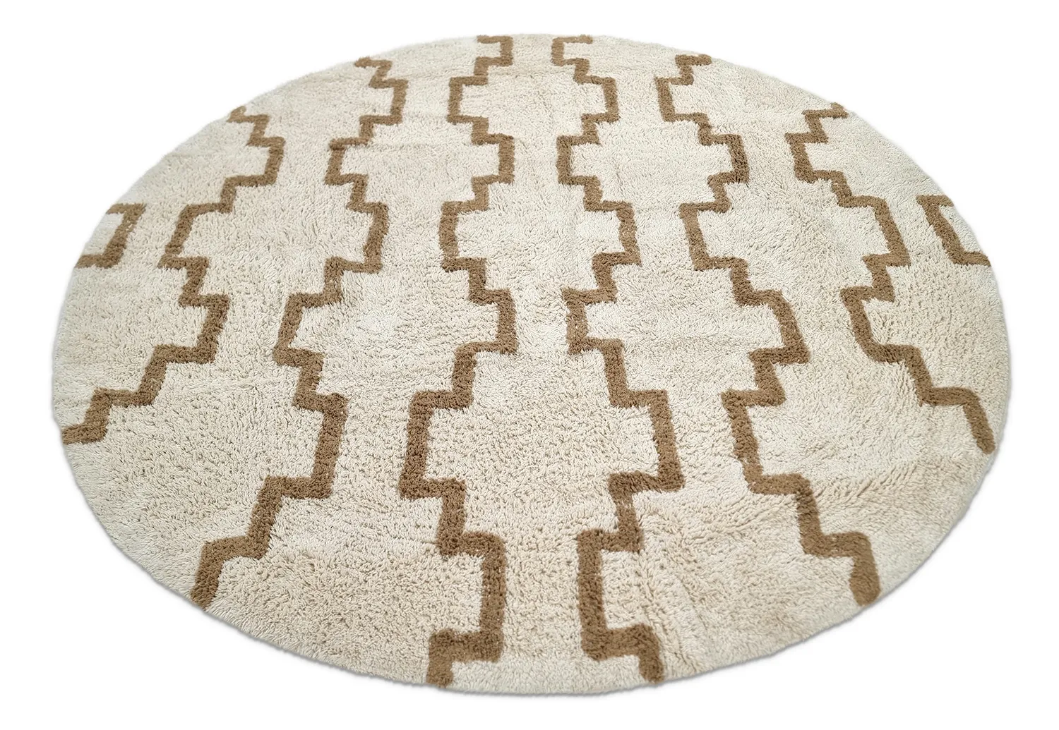 Runde tæpper - Arlon Natural Cotton Shaggy (beige)