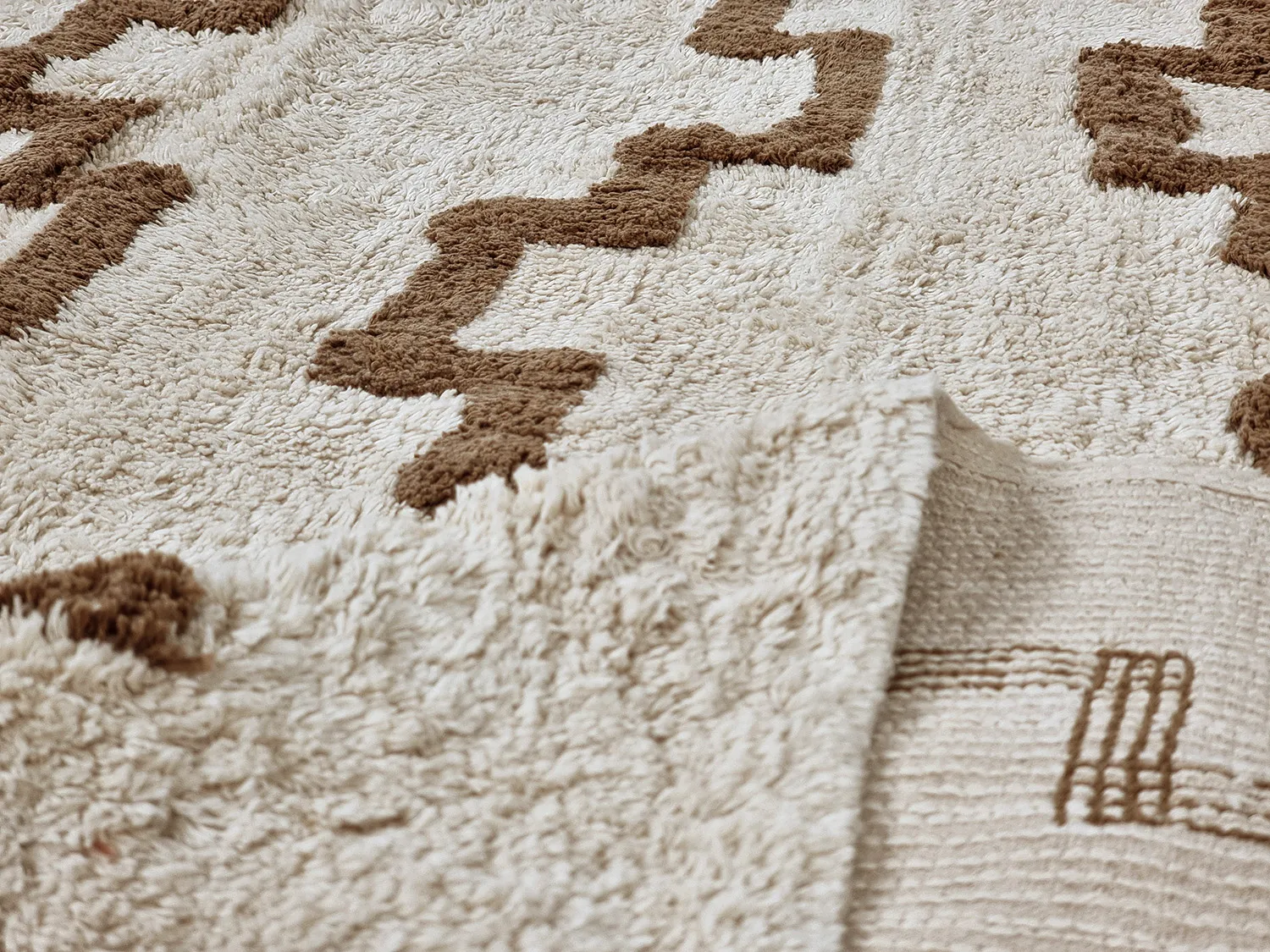 Runde tæpper - Arlon Natural Cotton Shaggy (beige)