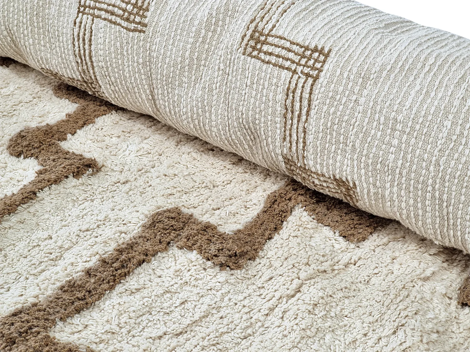Runde tæpper - Arlon Natural Cotton Shaggy (beige)