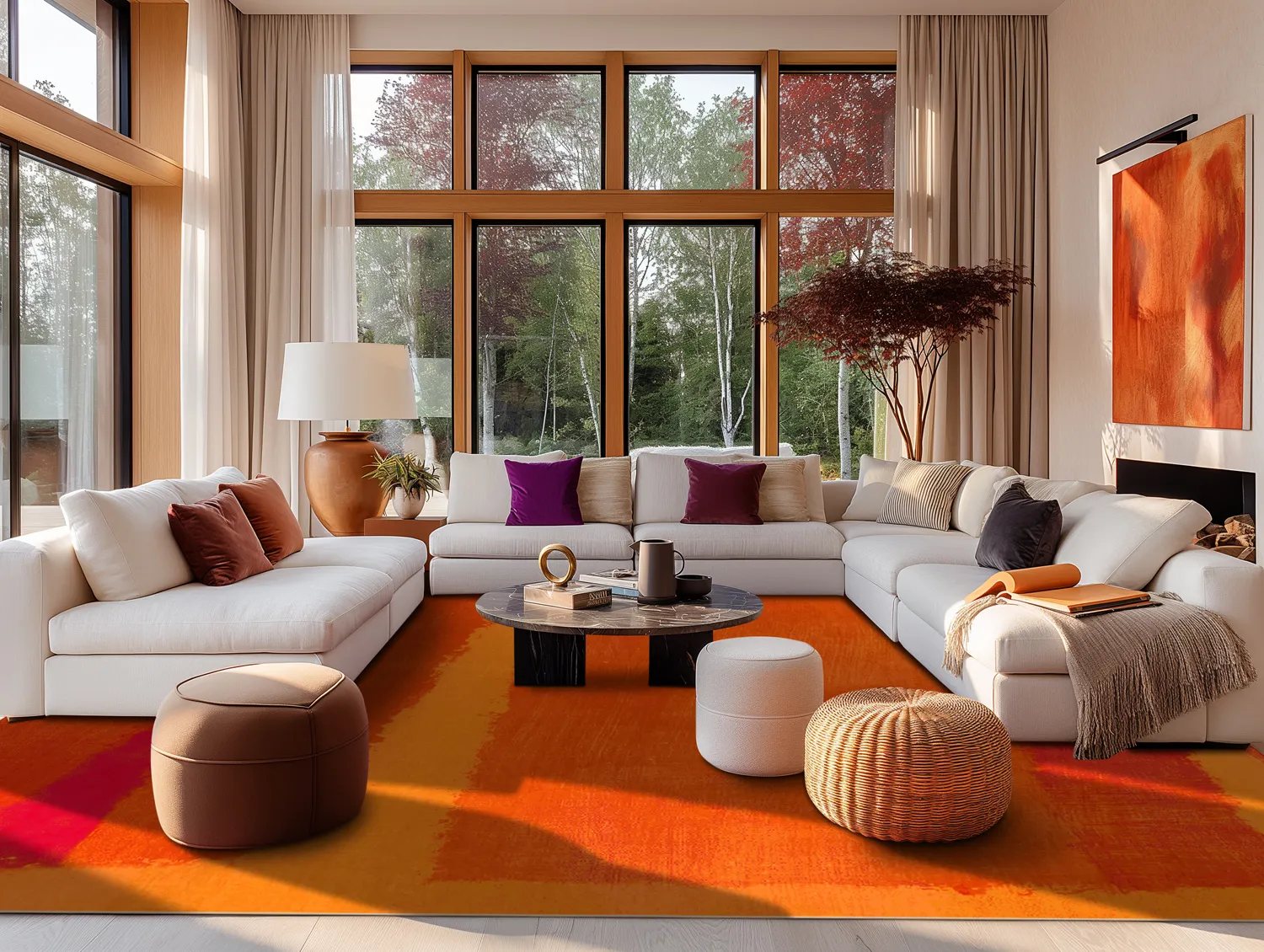 Wilton-tæppe - Asti (orange)