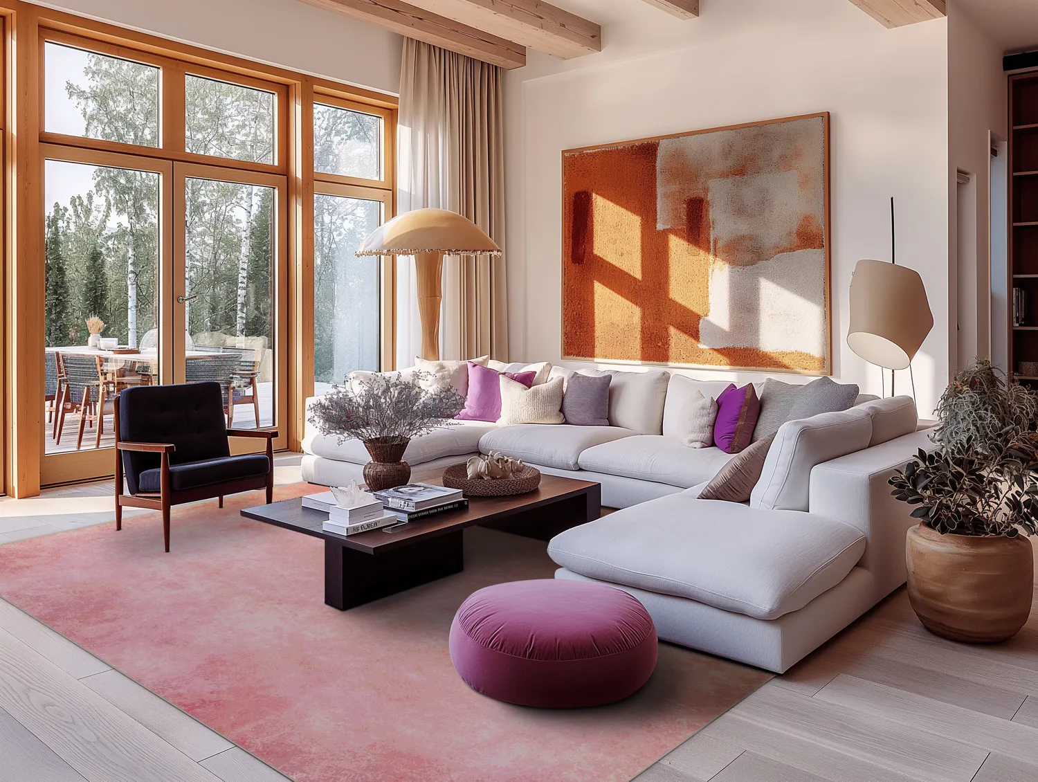 Wilton-tæppe - Baden (lyserød)