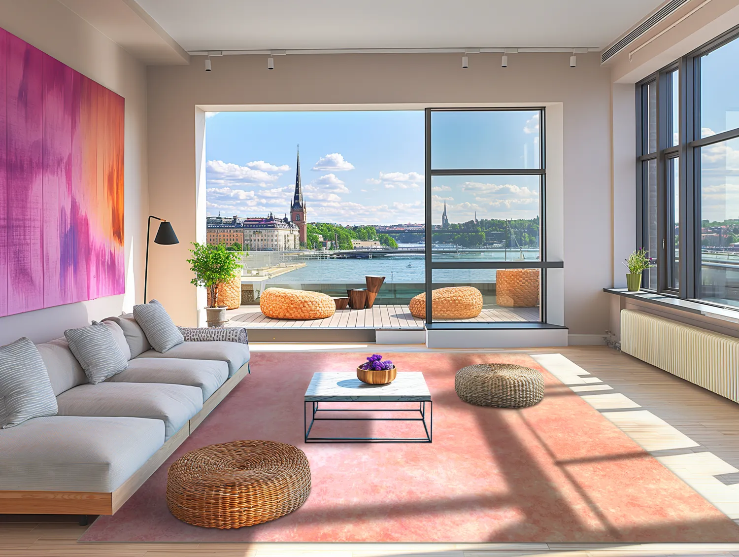 Wilton-tæppe - Baden (lyserød)