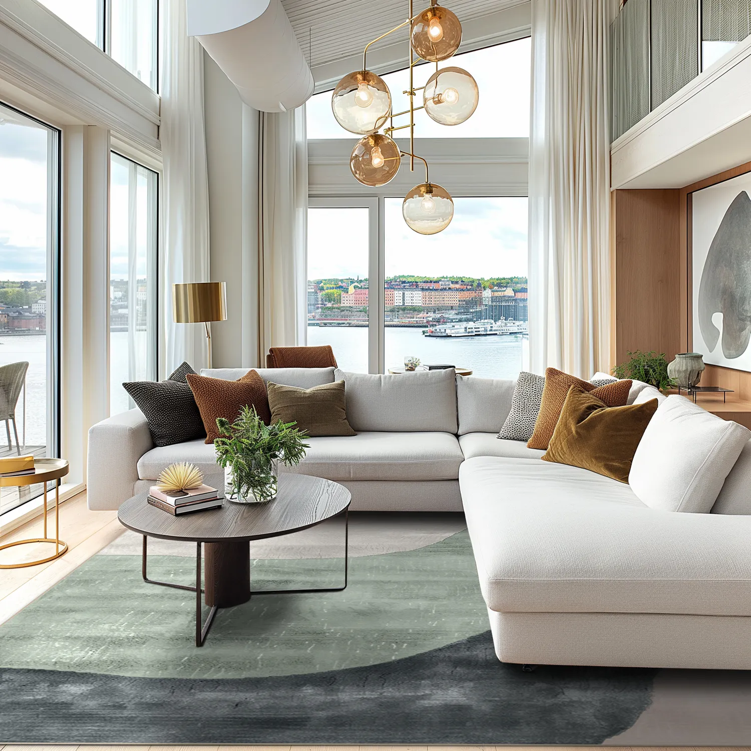 Wilton-tæppe - Barcelona (grøn)