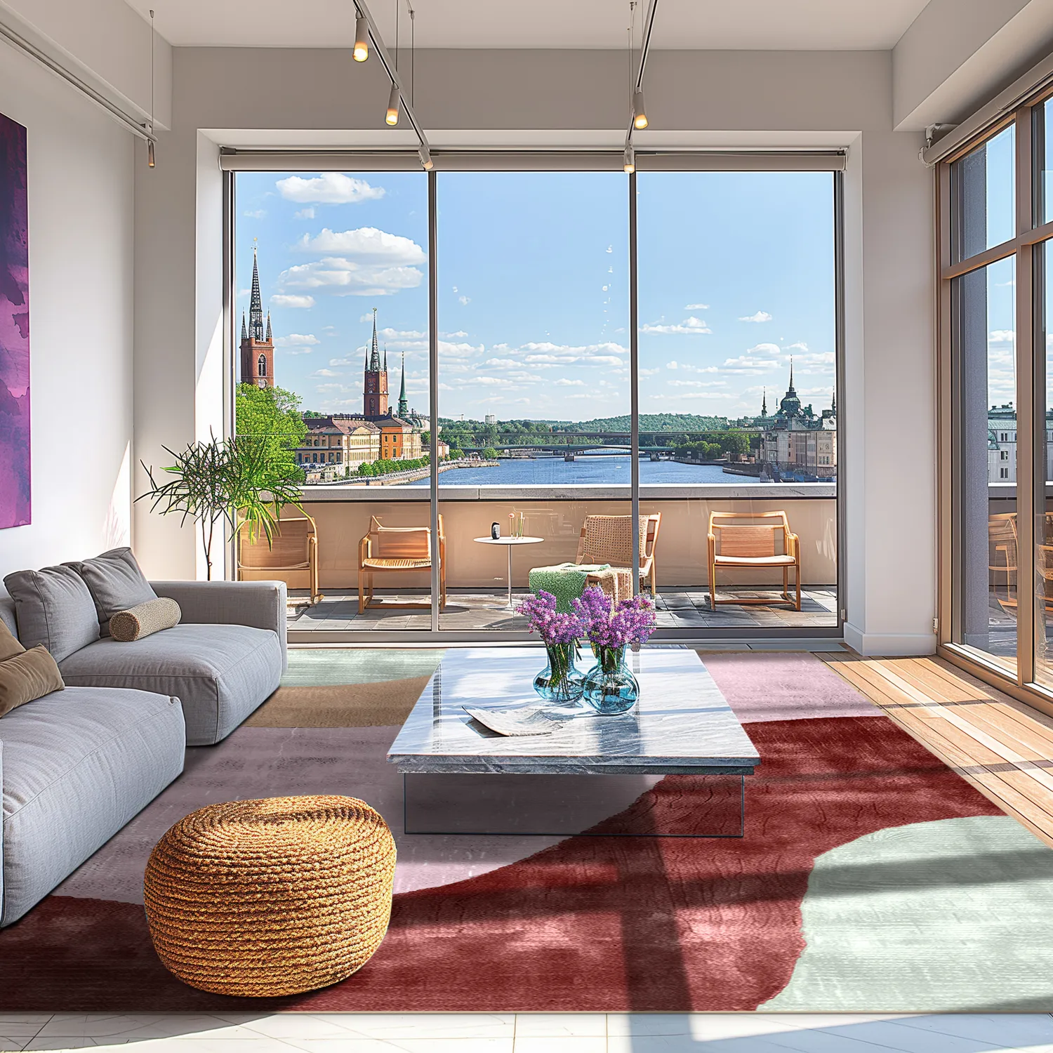 Wilton-tæppe - Barcelona (lyserød)