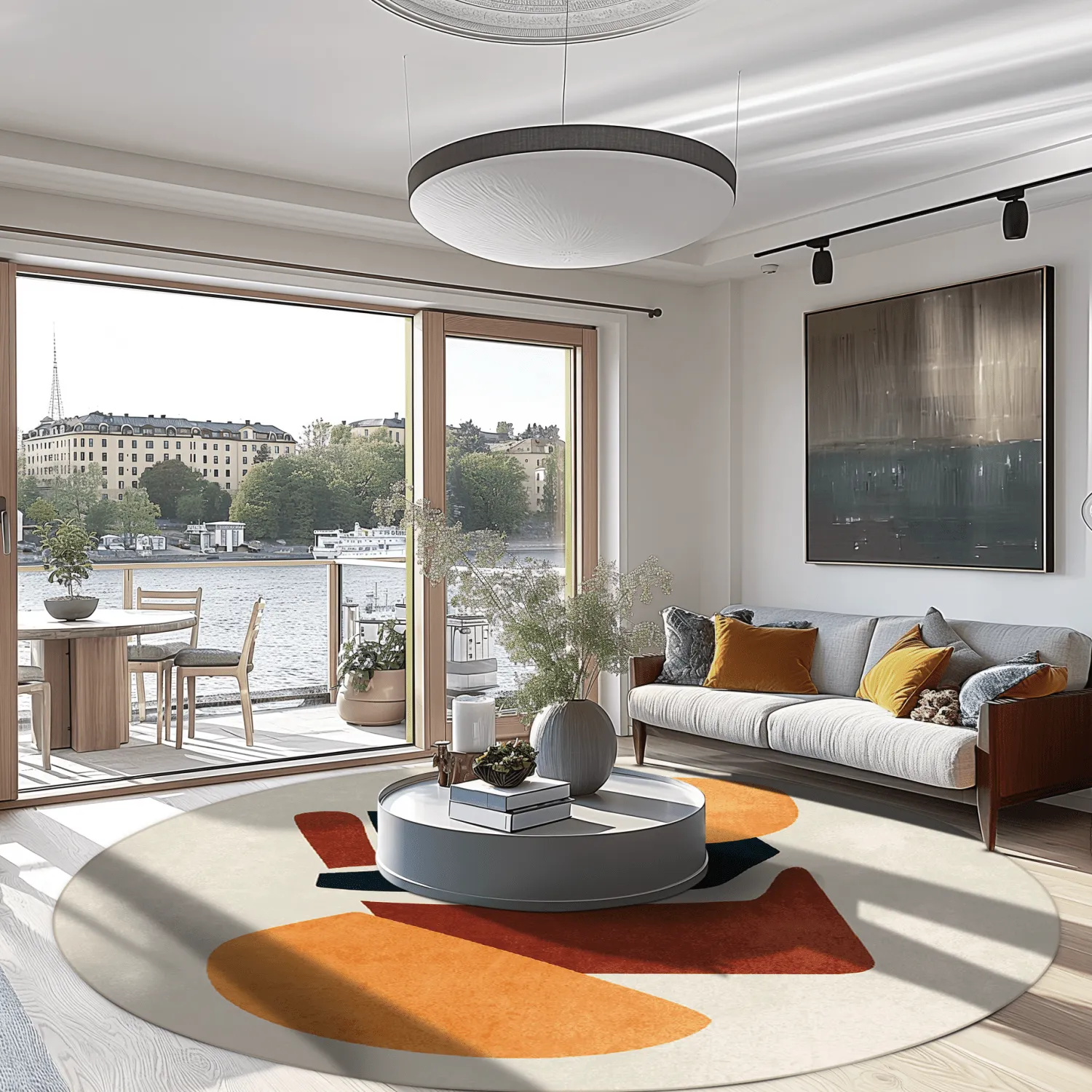 Rundt tæppe - Beira (multi)