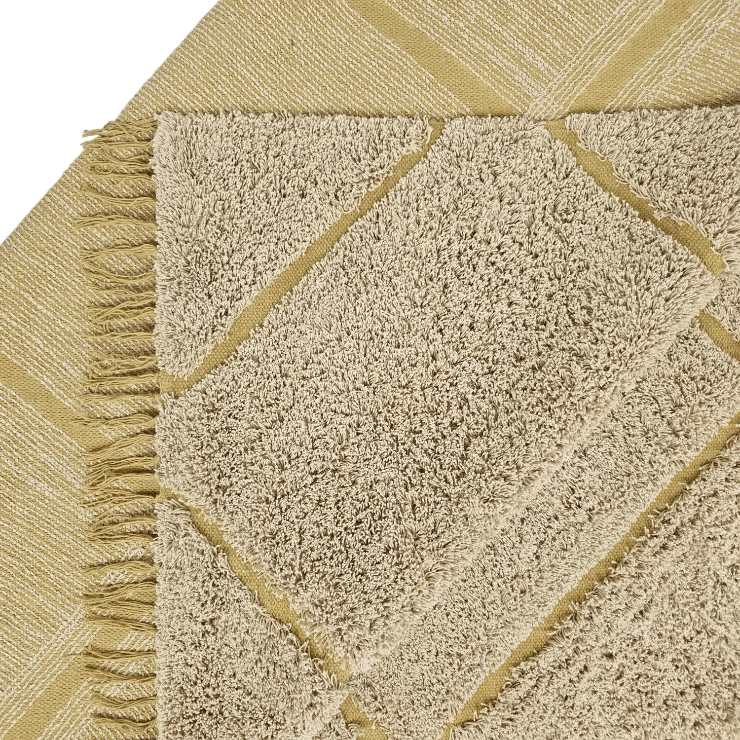 Ryatæpper - Bellevue Natural Cotton Shaggy (beige/brun)